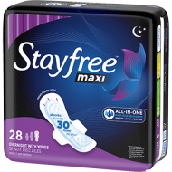 Stayfree-Ultra Thin Over Night With Wings 6/28ct